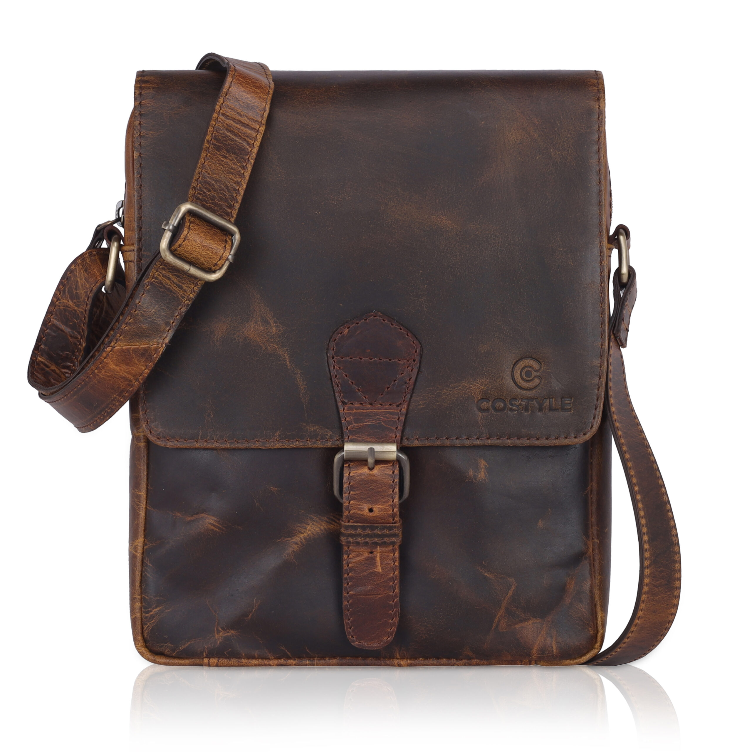 Brown Small Leather Sling Bag for Men & Women at Rs 549/piece in Jodhpur |  ID: 27045168312